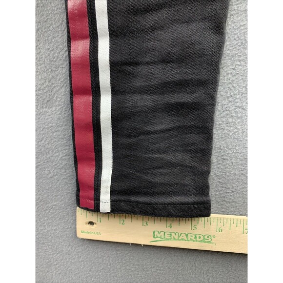 Reelistik NYC Denim Jeans Men's Size 32 Black Wash Racerstripe Paint Splash - Picture 8 of 16